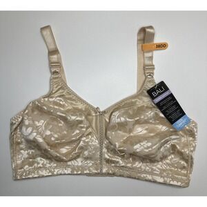 Bali Women's Double Support Spa Closure Wire-Free Bra Soft Taupe 38DD NEW DF3372
